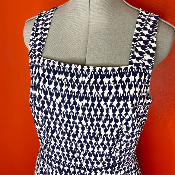 New York & Company Navy Blue Eyelet Pocket Dress - Picture 2 of 4